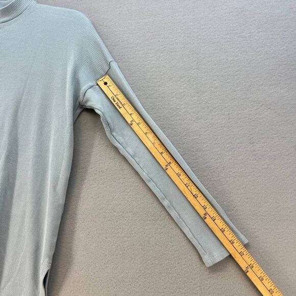 Eileen Fisher Top Women's Size S Gray Waffle Knit Long Sleeve Mock Neck Normcore - Picture 7 of 10